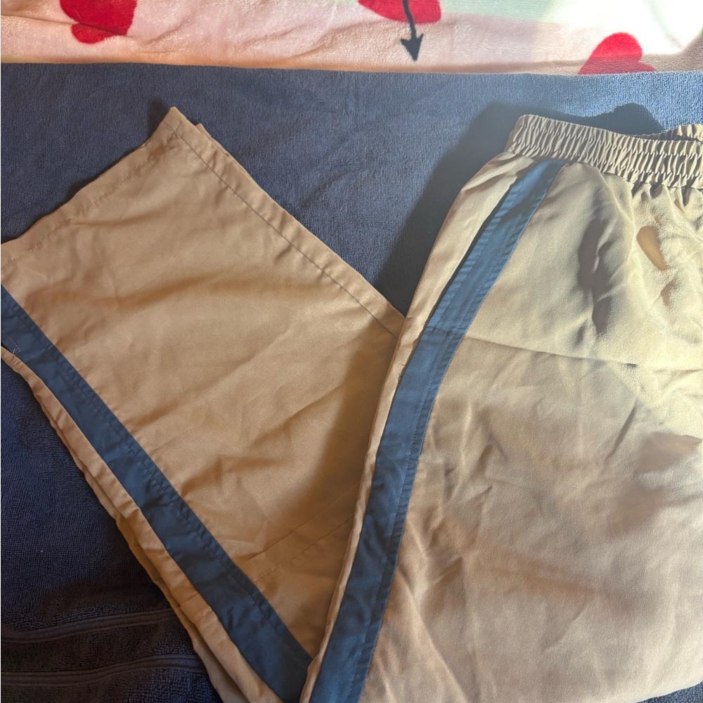 Tan and Black Track Pants